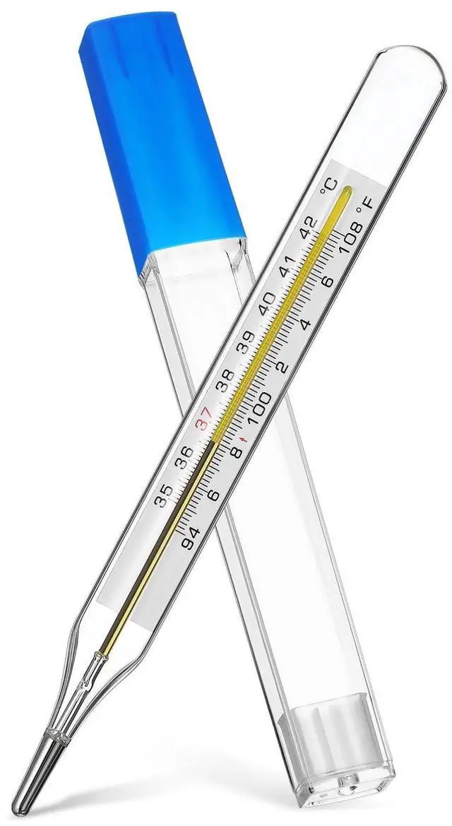 Main image of 1Pc Glass Oral Temperature Adult Free Clinic Armpit Fast Reading Fever Indicator (Double Scale)