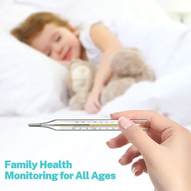 Alt view image 6 of 7 - 1Pc Glass Oral Temperature Adult Free Clinic Armpit Fast Reading Fever Indicator (Double Scale)