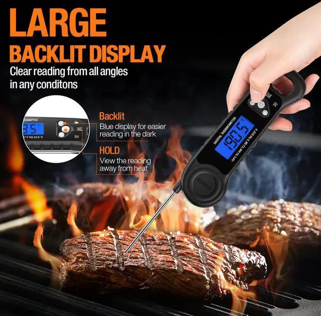 Alt view image 4 of 6 - Meat Thermometer Digital, Instant Read Food Thermometer for Cooking, Grilling, Baking, Frying & Candy Making, Essentials Kitchen Gadgets Accessory, Gifts for Men Women Dad Mom Birthday