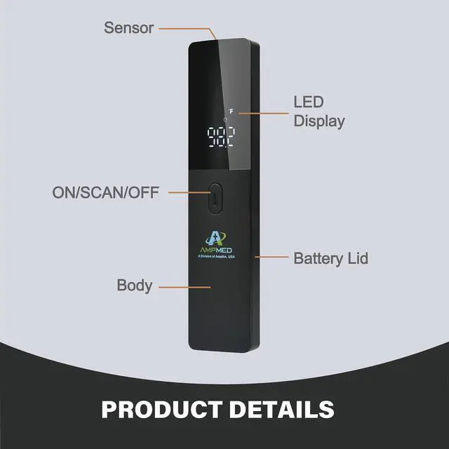 Alt view image 4 of 7 - No-Touch Forehead Thermometer for Adults and Kids, Non-Contact Digital Baby Thermometer for Infants/Newborns, Medical Grade Touchless Temporal Thermometer for Fever