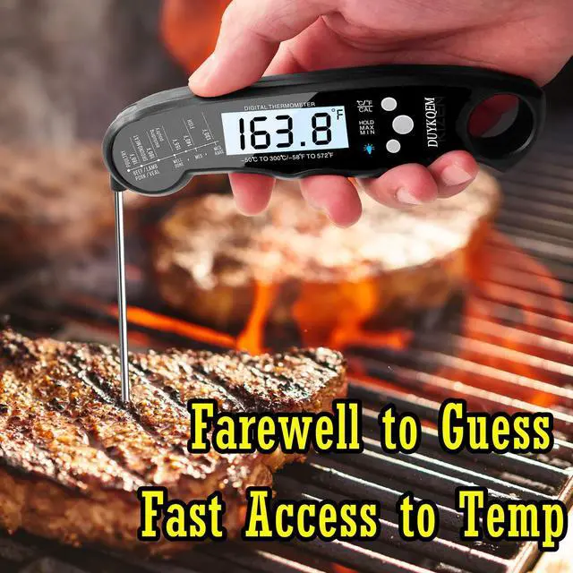 Alt view image 3 of 7 - Instant Read Digital Meat Thermometer (2 Pack) Waterproof Kitchen Cooking Food Thermometer with Probe Backlight & Calibration,Best Quick Grill Meat Probe for Grilling BBQ Smoker Chefs