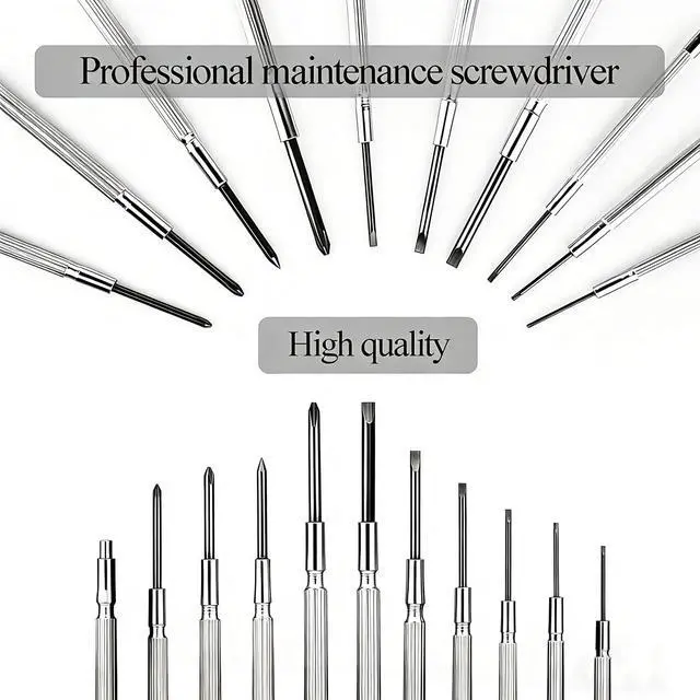 Alt view image 6 of 7 - 11PCS Small Precision Screwdriver Set, Mini Screw Driver Set Kit, 6 Different Sizes of Flat Head Screwdrivers for Watch, Eyeglasses, Electronics, Repair Box