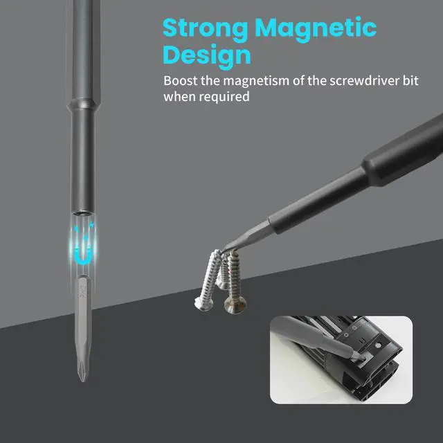 Alt view image 3 of 7 - 46 in 1 Precision Screwdriver Kit with Magnetic Bits & Metal Case, Compact Repair Tool Kit for Phone, Computer, Laptop, PC, Watch, Glasses, DIY, Drone, Game Console, Robot, Models & Electronics