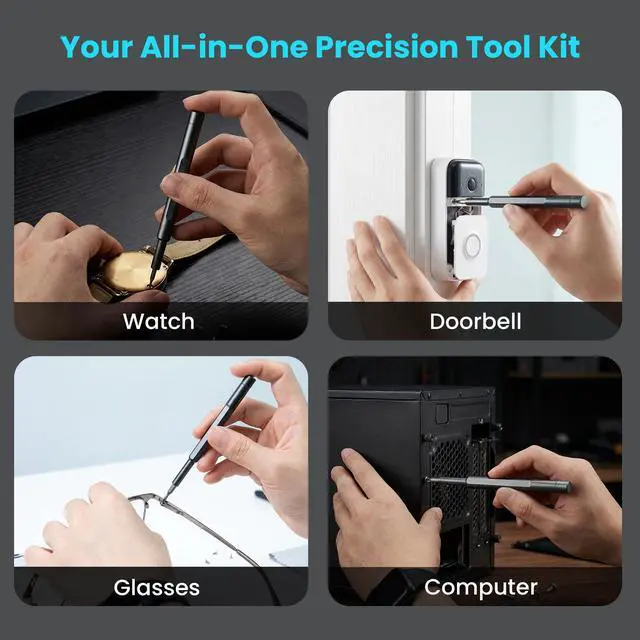 Alt view image 6 of 7 - 46 in 1 Precision Screwdriver Kit with Magnetic Bits & Metal Case, Compact Repair Tool Kit for Phone, Computer, Laptop, PC, Watch, Glasses, DIY, Drone, Game Console, Robot, Models & Electronics