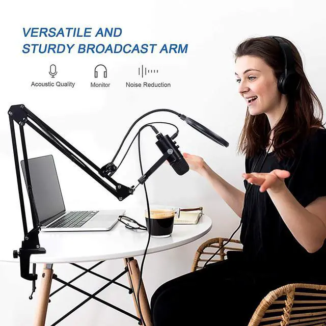 Alt view image 2 of 7 - USB Microphone Condenser Computer PC Gaming Mic Podcast Microphone Kit for Streaming,Recording,Vocals,ASMR,Voice,Cardioid Studio Mic for Phone/Pad/Android/MAC/Laptop/PS4/USB C Phone,YouTube