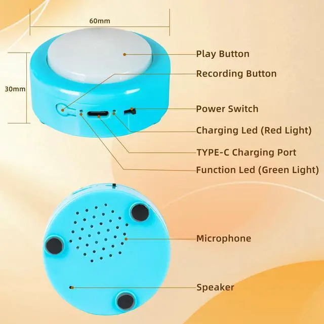 Alt view image 3 of 7 - Dog Buttons for Communication 6 Pack Rechargeable Dog Talking Buttons Starter Kit with Non-Slip Mat, High-Sensitivity & 24s Voice Recording 49 Stickers Pet Training Buttons for Dogs & Cats