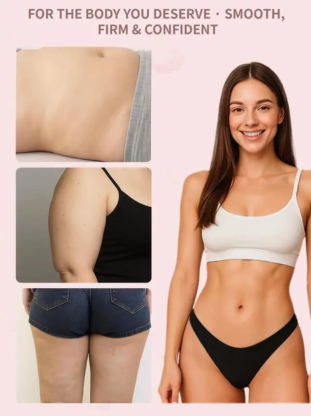 Alt view image 3 of 6 - Lymphatic Drainage Massager & Anti Cellulite Massage Tool, Helps Reduce Stretch Marks & Cellulite, for Legs, Arms & Belly, Body Sculpting Machine with Microcurrent, Light, Heat & Vibration (Rose Gold)