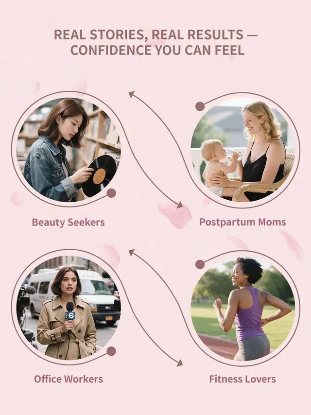 Alt view image 6 of 6 - Lymphatic Drainage Massager & Anti Cellulite Massage Tool, Helps Reduce Stretch Marks & Cellulite, for Legs, Arms & Belly, Body Sculpting Machine with Microcurrent, Light, Heat & Vibration (Rose Gold)