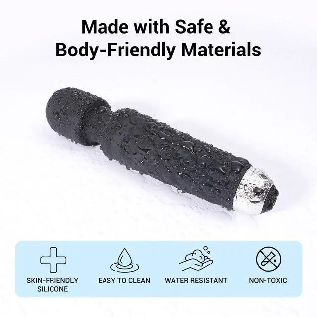 Alt view image 4 of 6 - Tokomes Power Wand Massager, Wireless Waterproof USB Rechargeable Massage with 8 Powerful Speeds 20 Modes Vibration,Mini Frequency for Muscle Aches & Sports Recovery