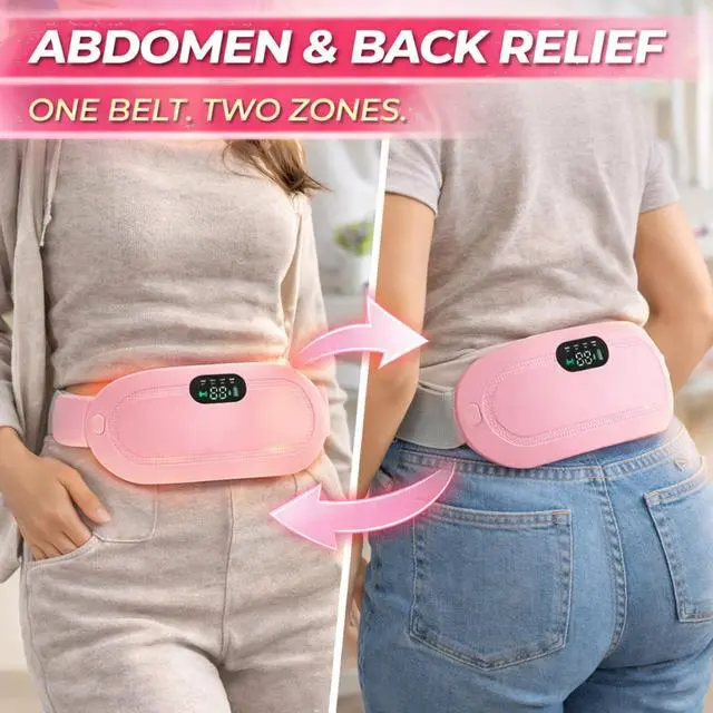 Alt view image 6 of 7 - Heating Pad for Period Cramps FSA-HSA Eligible Cordless Portable Electric Wearable Heating Belt with Massage USB Rechargeable Heat Wrap for Menstrual Pain Relief, Back, Abdomen, PMS