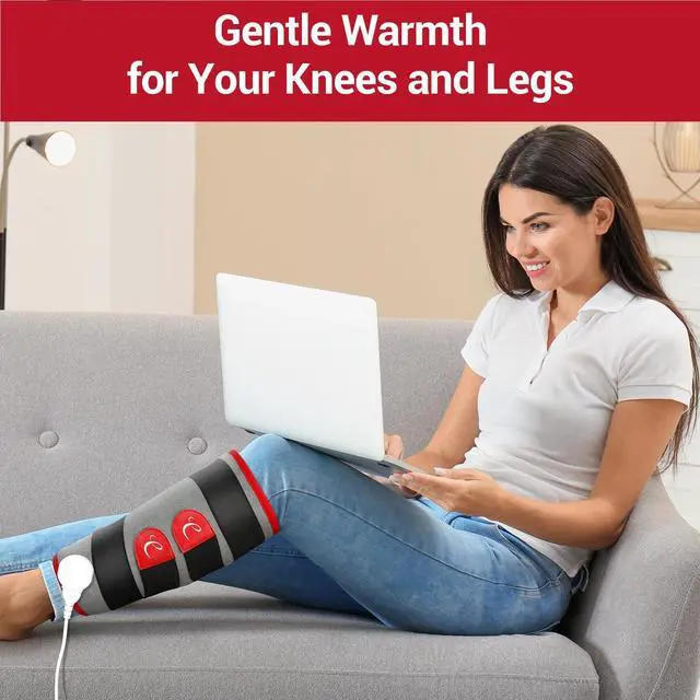 Alt view image 4 of 7 - Leg Heating Pad, FSA Eligible Items Only List Wearable Heat Pad for Leg and Calf, HSA Electric Heat Wrap for Thigh/Knee/Arm/Hamstring Soothing Warmth, Birthday Gifts for Mom/Women/Wife/Her