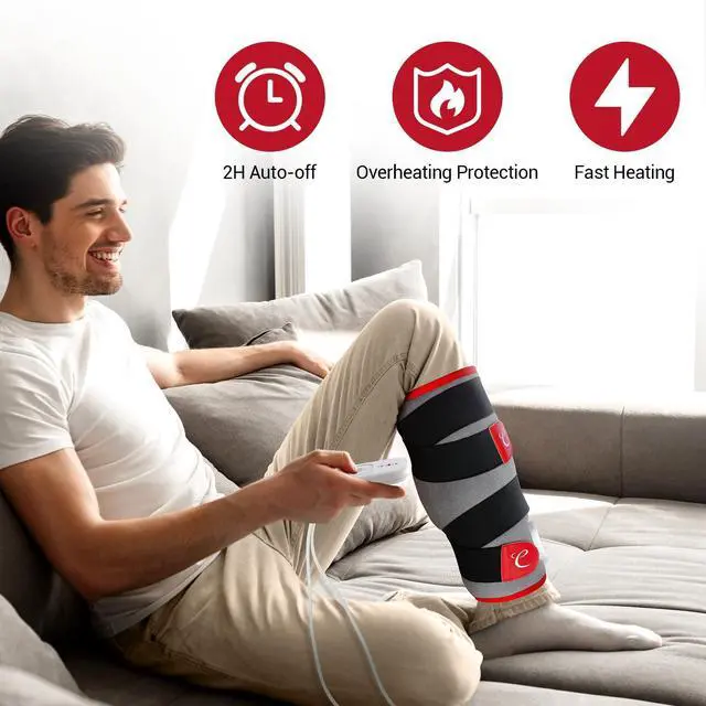 Alt view image 3 of 7 - Leg Heating Pad, FSA Eligible Items Only List Wearable Heat Pad for Leg and Calf, HSA Electric Heat Wrap for Thigh/Knee/Arm/Hamstring Soothing Warmth, Birthday Gifts for Mom/Women/Wife/Her