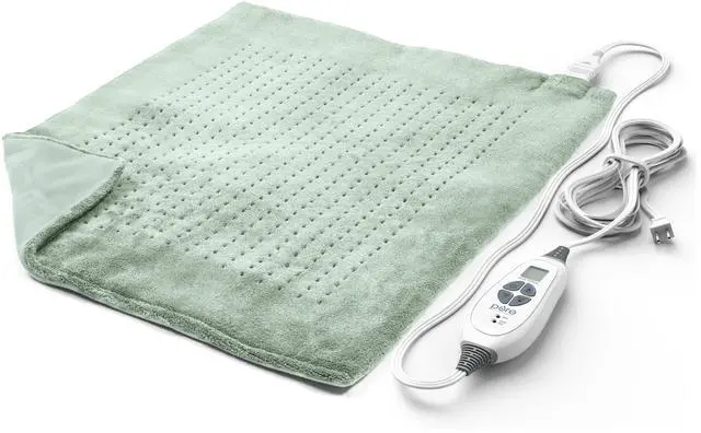Main image of WeightedWarmth Extra-Wide Weighted Heating Pad for Cramps, Back, & Shoulder Joint Relief, 3.5 lbs, 6 Heat Settings, Microplush, Machine Washable, 2 Hr Auto Shut-Off, 20x24 (Jade)