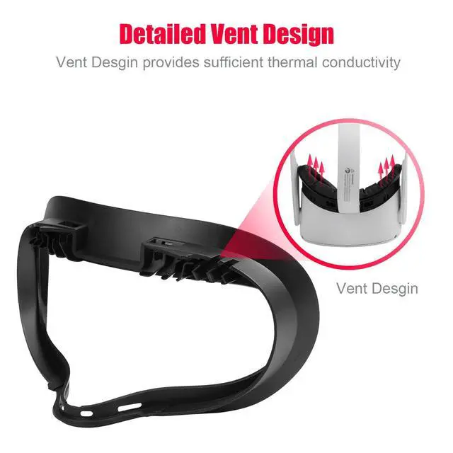 Alt view image 5 of 7 - VR Facial Interface and Foam Replacement Set for Oculus Meta Quest 2 | Removable Facial Interface Frame & Foam Face Covers Replacement & Anti-Leakage Nose Pad & Lens Cover