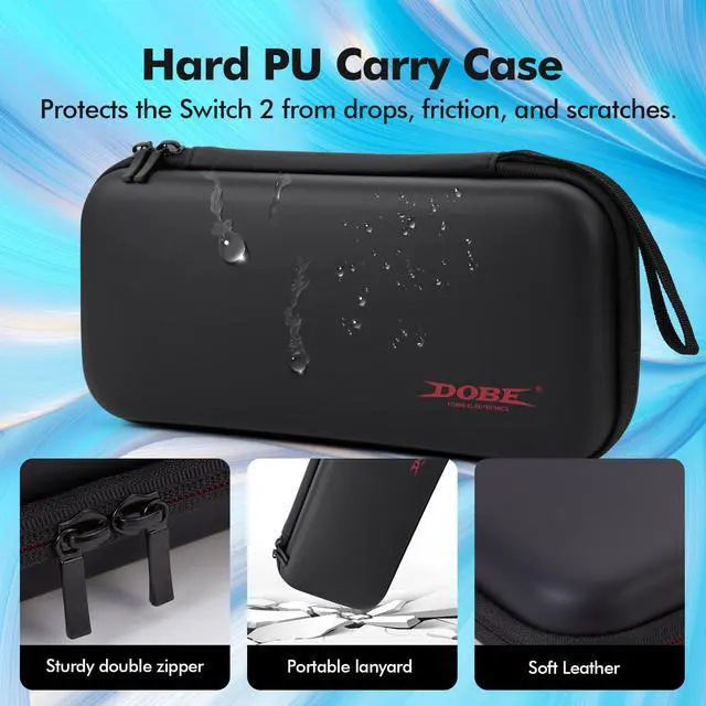 Alt view image 3 of 7 - 18-in-1 Accessories Bundle Compatible with Nintendo Switch 2, Carry Case Set, Protection Bundle with 2X Comfort Grips, 6X Thumb Grip Caps, 6X Precision Rings, Silicone Cover & 2X Tempered Glass