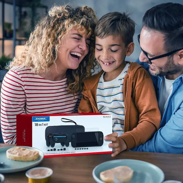 Alt view image 7 of 7 - 18-in-1 Accessories Bundle Compatible with Nintendo Switch 2, Carry Case Set, Protection Bundle with 2X Comfort Grips, 6X Thumb Grip Caps, 6X Precision Rings, Silicone Cover & 2X Tempered Glass