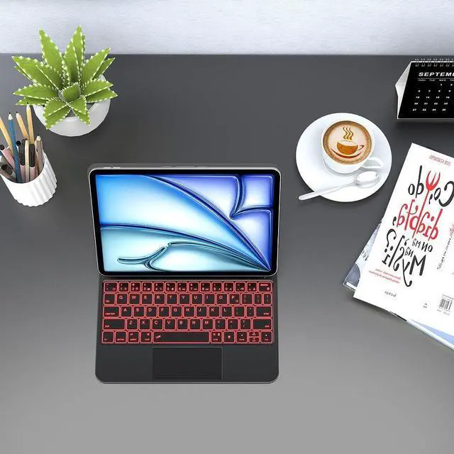 Alt view image 7 of 7 - Keyboard Case for iPad Air 11-inch M4/M3 / Air 5th 4th Generation - Magic-Style Magnetic Keyboard Case with Multi-Touch Trackpad Compatible with Apple iPad Air 11 M4/M3/M2 (2026/2025/2024), Air 5