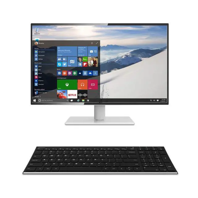 Alt view image 7 of 7 - USB Wireless Keyboard Stainless Steel Ultra Slim Keyboard with Numeric Keypad for Computer/PC/Laptop and Windows 11/10/8 Rechargeable Battery