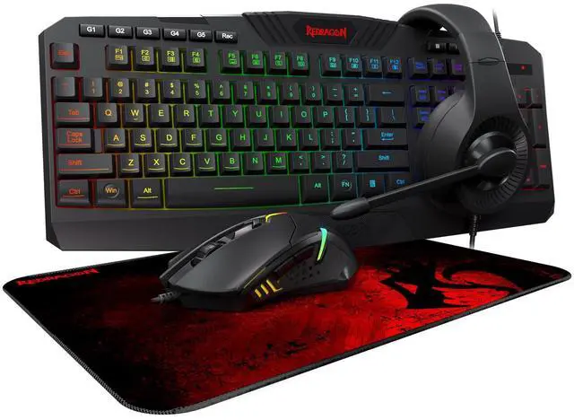 Main image of S101-3 Wired RGB Backlit Gaming Keyboard and Mouse Combo, Programmable Keyboard and Mouse (800-7200DPI), Gaming Headset Mouse Pad Combo All in 1 PC Gamer Bundle for Windows PC (Black)