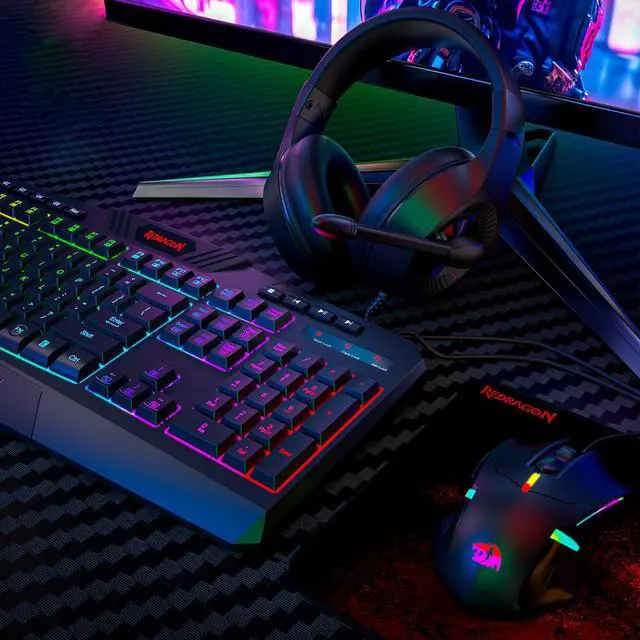 Alt view image 7 of 7 - S101-3 Wired RGB Backlit Gaming Keyboard and Mouse Combo, Programmable Keyboard and Mouse (800-7200DPI), Gaming Headset Mouse Pad Combo All in 1 PC Gamer Bundle for Windows PC (Black)