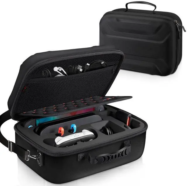 Main image of Storage Case for Nintendo Switch 2 (2025), Hard Shell Full Protection All In One Travel Carrying Case with 23 Game Card & 2 Micro SD Card Slots, for Switch 2 Accessories Pro Controller (Black)