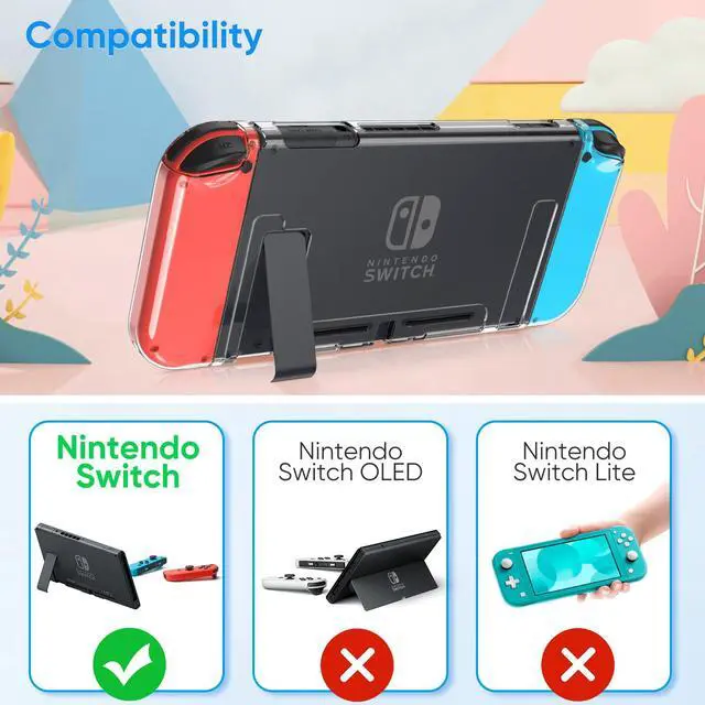 Alt view image 7 of 7 - Nintendo Switch Accessories Bundle, 10 in 1 Switch (NOT OLED/Lite) Accessories Kit with Carrying Case, Soft TPU Clear Cover, Screen Protector and Joy-Con Thumb Grip, Galaxy