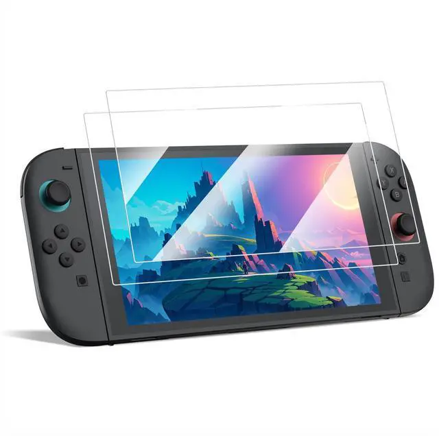Main image of 2-Pack Screen Protector for Nintendo Switch 2 (2025), Tempered Glass Film, Anti-Scratch Premium HD Clear & Case Friendly for Switch 2025 7.9-inch Screen
