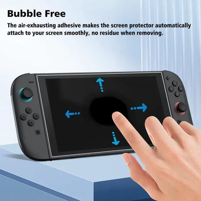 Alt view image 7 of 7 - 2-Pack Screen Protector for Nintendo Switch 2 (2025), Tempered Glass Film, Anti-Scratch Premium HD Clear & Case Friendly for Switch 2025 7.9-inch Screen