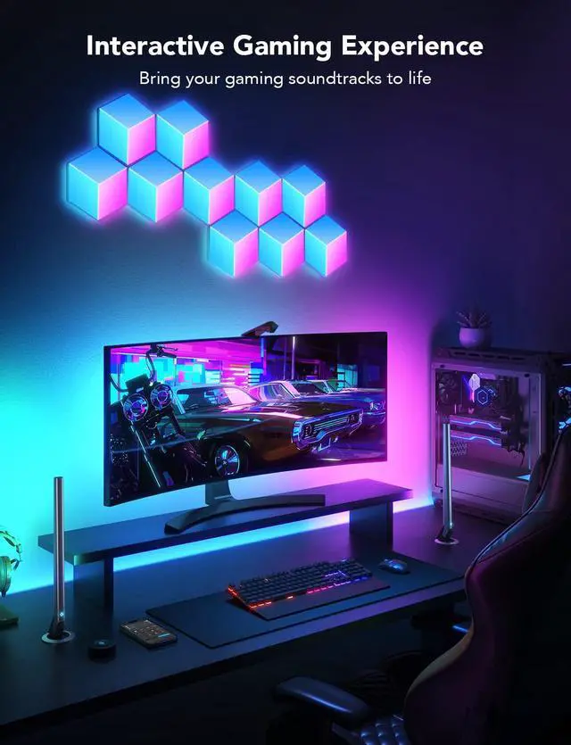 Alt view image 7 of 7 - Music Sync Box, Bluetooth Group Control 7 Devices, 22 Dynamic Music Modes, Battery Powered, USB Charged, Supports All Govee Smart Color Light Products