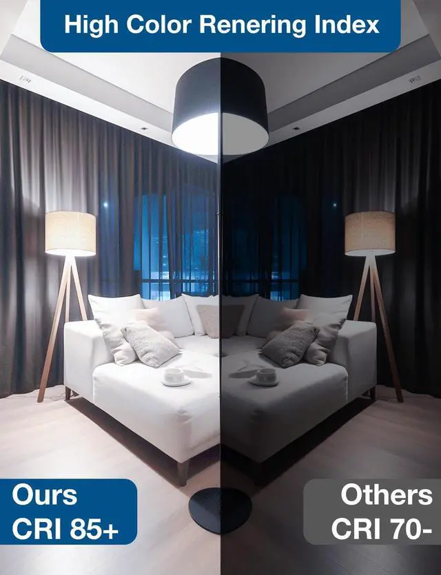 Alt view image 5 of 7 - LED Light Bulbs, A19 5000K Daylight Light Bulbs 100 Watt Equivalent, 1500LM Bright White Light Bulbs, E26 Standard Base, Non-Dimmable, 15 Watt Lightbulbs for Home Office, 12 Pack