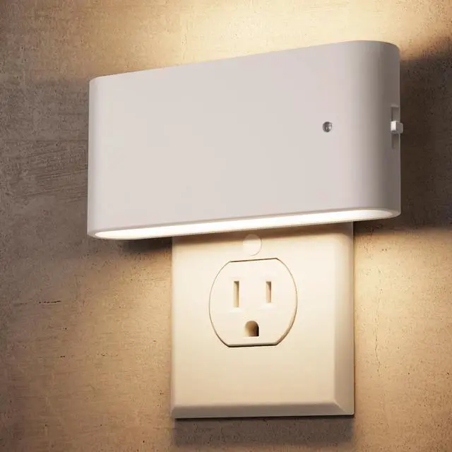 Main image of LED Night Light, 2 Pack Dimmable Modern LED Night Lights Plug into Wall,Dusk to Dawn Sensor Night Lights for Kid, 0-100LM 3000K Soft White Nightlight for Hallway Bedroom Stairway