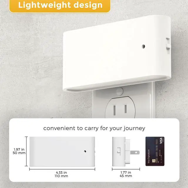 Alt view image 3 of 7 - LED Night Light, 2 Pack Dimmable Modern LED Night Lights Plug into Wall,Dusk to Dawn Sensor Night Lights for Kid, 0-100LM 3000K Soft White Nightlight for Hallway Bedroom Stairway
