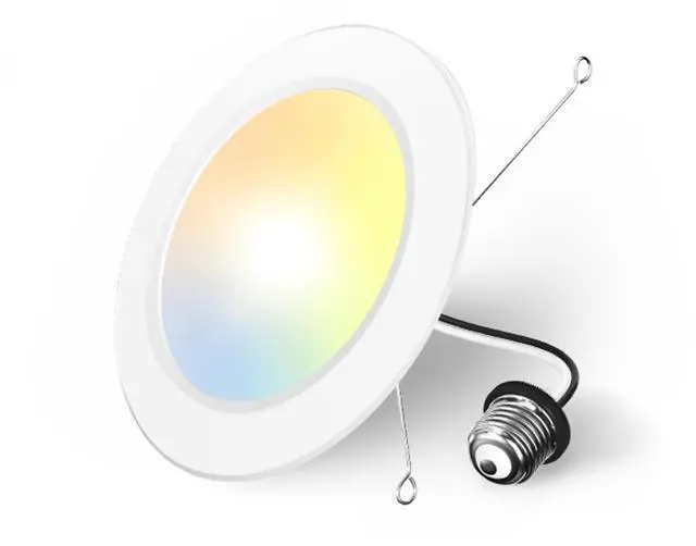 Main image of 1 Pack 5/6 inch 5CCT LED Recessed Lighting, 1050LM Ultra-Thin Flat LED Can Lights, Dimmable, IC Rated, 12W Eqv 110W, 2700K/3000K/4000K/5000K/6000K Selectable, Retrofit Installation- ETL & FCC