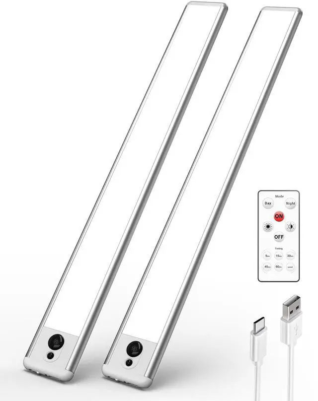 Main image of Under Cabinet Lights,14.5'' Motion Sensor Light Indoor Dimmable, Super Bright 4000mAh Rechargeable Closet Lights 5700K with Remote Control, Wireless Under Counter Light for Kitchen,Cabinet