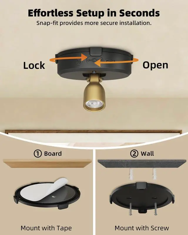 Alt view image 5 of 7 - Spotlight Indoor, Rechargeable Mini LED Spot Lights, Wireless uplights Indoor with Remote, Dimmable, 3 Color Temps, Timer, Accent Lighting for Picture, Plant, Art, Displays (2-Pack)