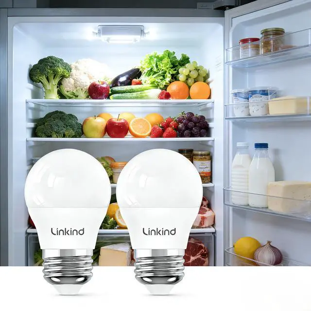 Main image of Led Refrigerator Light Bulbs, A15 Fridge Light Bulbs 40 Watts Equivalent Waterproof, 600LM Appliance Light Bulb 120V Non-dimmable 5W LED Bulbs for Freezer, E26 Base, Daylight 5000K, 2 Pack