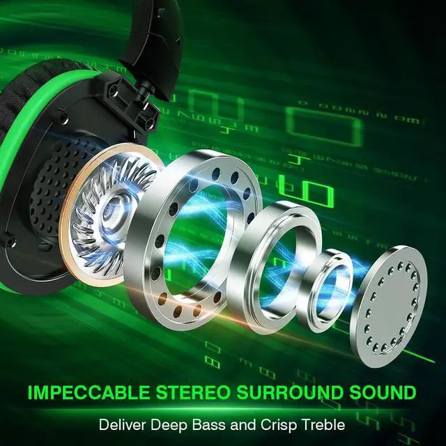 Alt view image 7 of 7 - Wireless Gaming Headset for Xbox Series X|S, Xbox One, PS5, PC, Mac, Switch Bluetooth Headphones with Noise Cancelling Mic, 60H Playtime, Low Latency, Lightweight for Gamers