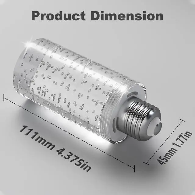 Alt view image 7 of 7 - LED Light Bulbs,E26 LED Bulbs Soft White 3000K,40W Equivalent,500 Lumen Dimmable,5 watt Acrylic Bubble Light Bulb Replacement for Vanity Lighting Fixtures,Chandeliers,Wall Sconces 3 Pack