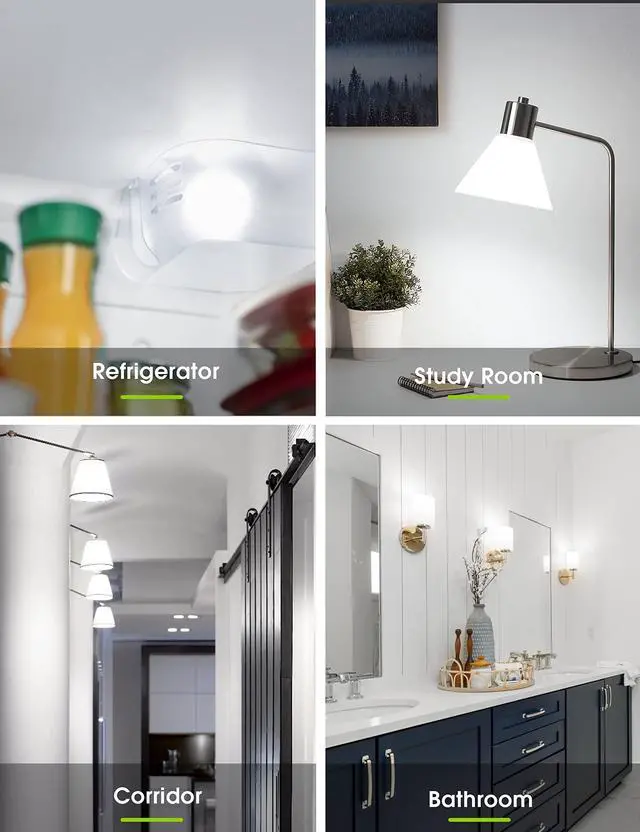 Alt view image 7 of 7 - LED Refrigerator Light Bulb, 40W Equivalent 120V A15 Fridge Waterproof Bulbs, 5W E26 Medium Base Daylight White 5000K for Freezer Home Kitchen Lighting, Non-dimmable, 2 Pack