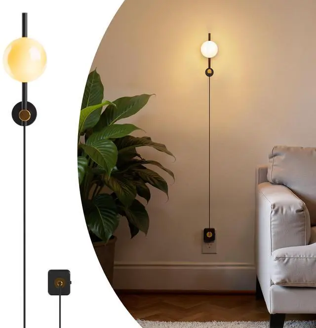Main image of LED Night Lights Plug into Wall, Dimmable Night Light, Dusk to Dawn Sensor, 0-100LM Adjustable Brightness, Soft White 3000K Globe Shade Milky Nightlight with 4.92ft Cord for Bathroom, Hallway