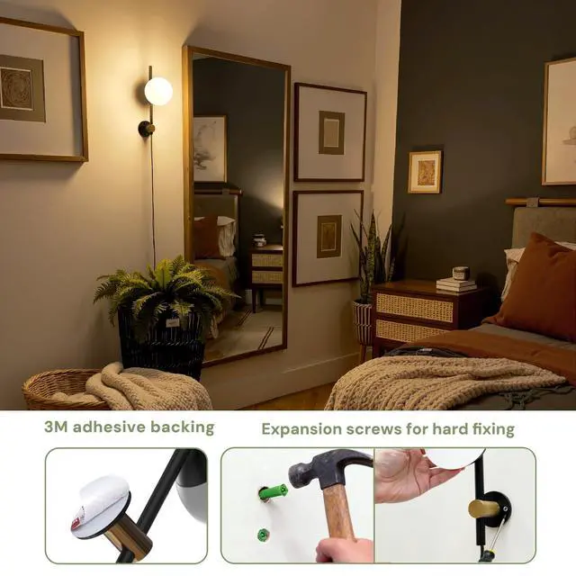 Alt view image 4 of 7 - LED Night Lights Plug into Wall, Dimmable Night Light, Dusk to Dawn Sensor, 0-100LM Adjustable Brightness, Soft White 3000K Globe Shade Milky Nightlight with 4.92ft Cord for Bathroom, Hallway