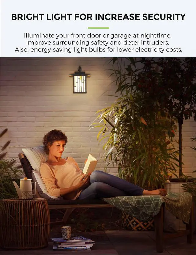 Alt view image 4 of 6 - Dusk to Dawn Sensor Light Bulbs, 40W Equivalent LED Outdoor Lighting, Warm White 2700K Automatic Photocell Light Bulb Outside, A19 6W Bright Porch Light Bulbs, 500LM E26 for Garage Patio,4 Pack