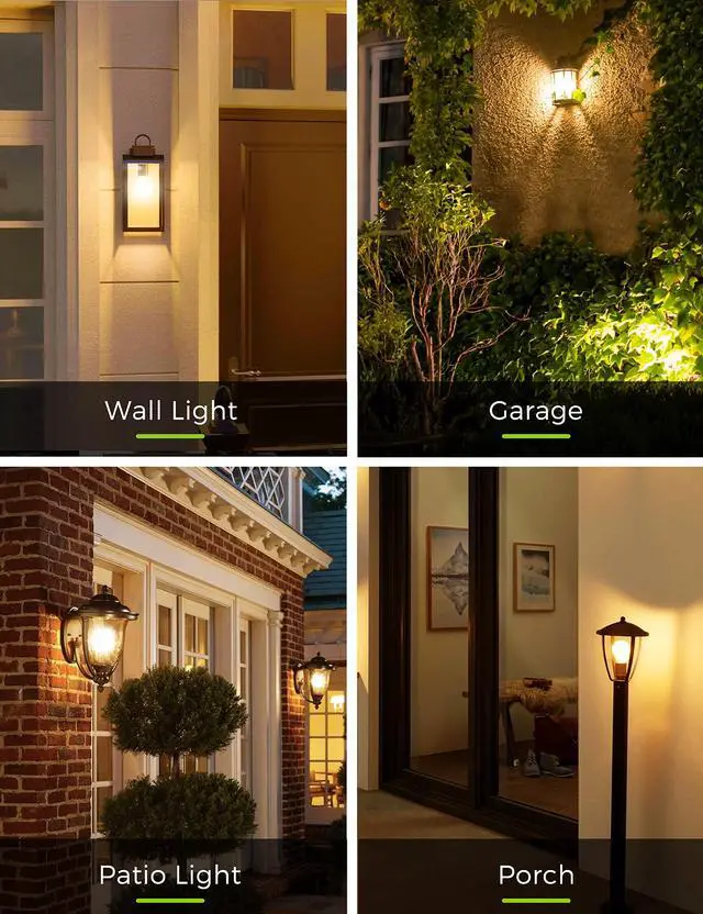 Alt view image 6 of 6 - Dusk to Dawn Sensor Light Bulbs, 40W Equivalent LED Outdoor Lighting, Warm White 2700K Automatic Photocell Light Bulb Outside, A19 6W Bright Porch Light Bulbs, 500LM E26 for Garage Patio,4 Pack
