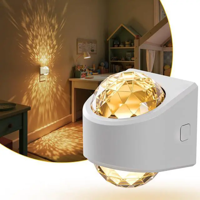 Main image of LED Night Light,Projector Night Light with Dusk to Dawn Sensor,3000K Soft White, Brightness Adjustable,Plug in Nightlight for Bathroom,Bedroom,Hallway,Party,Home Decor