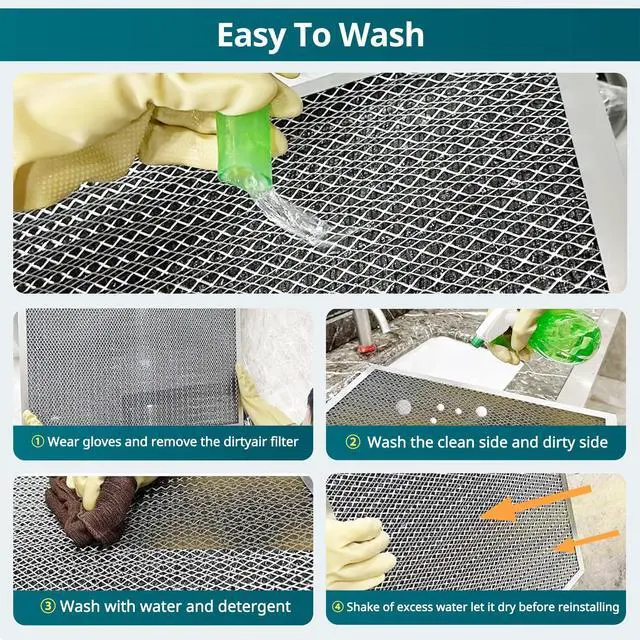 Alt view image 6 of 6 - 20x25x1 MERV8 Washable & Reusable Electrostatic Air Filter - AC/HVAC Furnace Filter, Permanent, Breathe Fresher, Easy Install