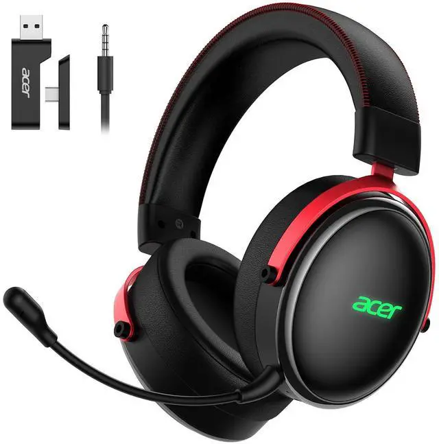 Main image of 2.4GHz Wireless Gaming Headsets for PS5, PS4, PC, Switch, Tri-Mode Bluetooth Gaming Headset with Mic, Stereo Sound, 40+Hr Battery, 50mm Drivers - Black