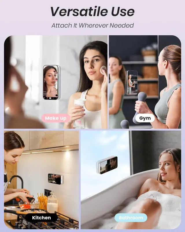 Alt view image 6 of 6 - Magnetic Suction Phone Mount for MagSafe Case, Removable Sticky Phone Grip Holder for Hands-Free Makeup/Selfie/Live Streaming/Vlog for TikTok & Instagram Influencer/Creator, Transparent
