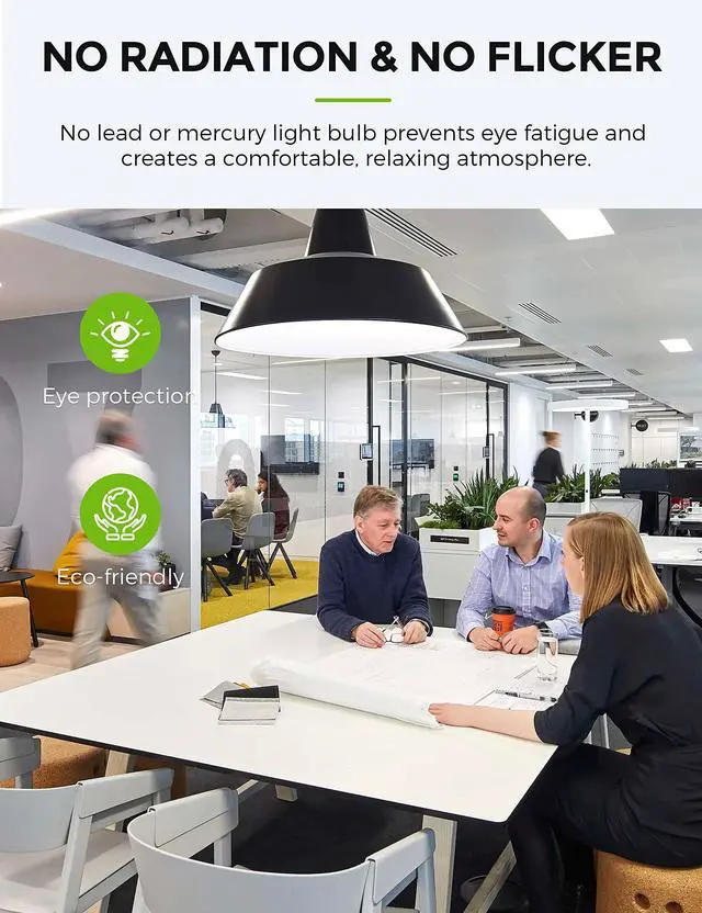 Alt view image 5 of 6 - LED A19 LED Light Bulbs 150W Equivalent, 17 Watt Daylight White 5000K LED Bulbs, 1600 Lumen Energy-Efficient LED Bulb(UL Listed), E26 Medium Base, Non-Dimmable, 4 Pack