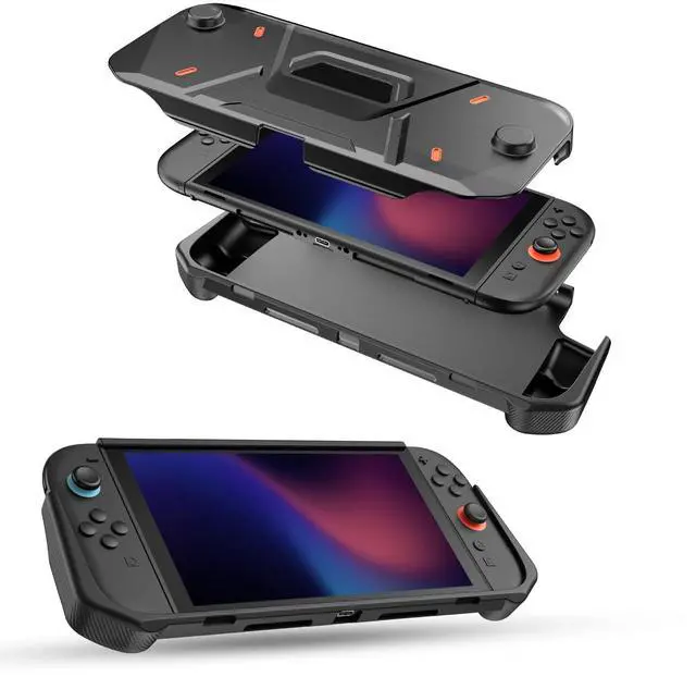 Main image of Protective Case for Nintendo Switch 2 (2025), TPU Middle Frame & PC Front Protector 360° Protection, Non-Slip Ergonomic Grip, Shockproof & Anti-Scratch Shell Cover, Black