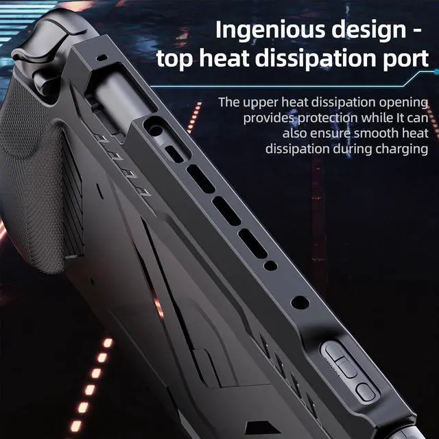 Alt view image 5 of 7 - Protective Case for Nintendo Switch 2 (2025), TPU Middle Frame & PC Front Protector 360° Protection, Non-Slip Ergonomic Grip, Shockproof & Anti-Scratch Shell Cover, Black